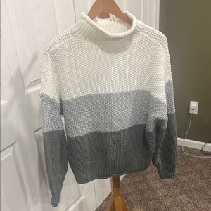 Colorblock Turtleneck Sweater